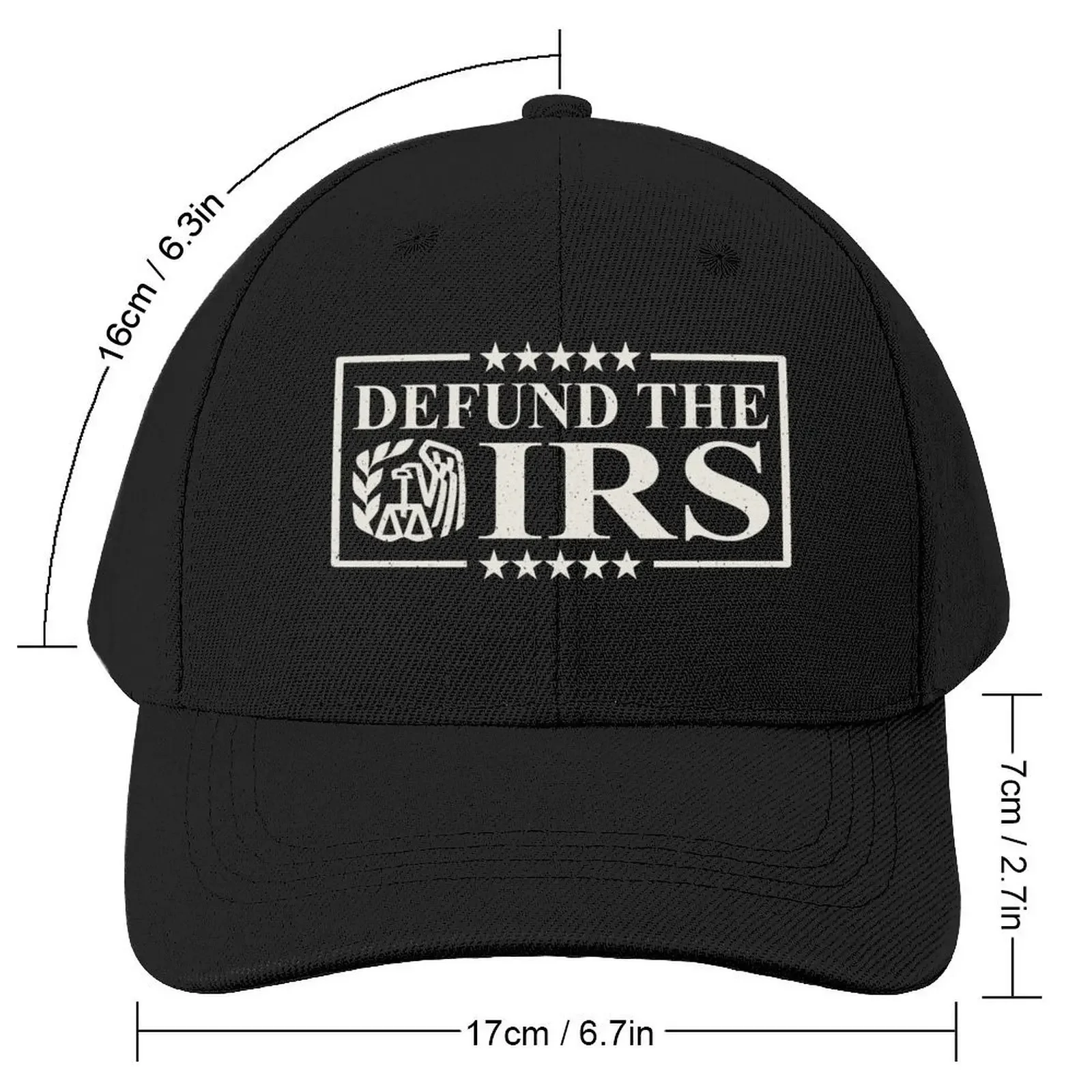 Defund the IRS Funny Humor IRS Tax Return Anti Tax Humour Baseball Cap custom caps Funny hats Ball Cap Women's Men's