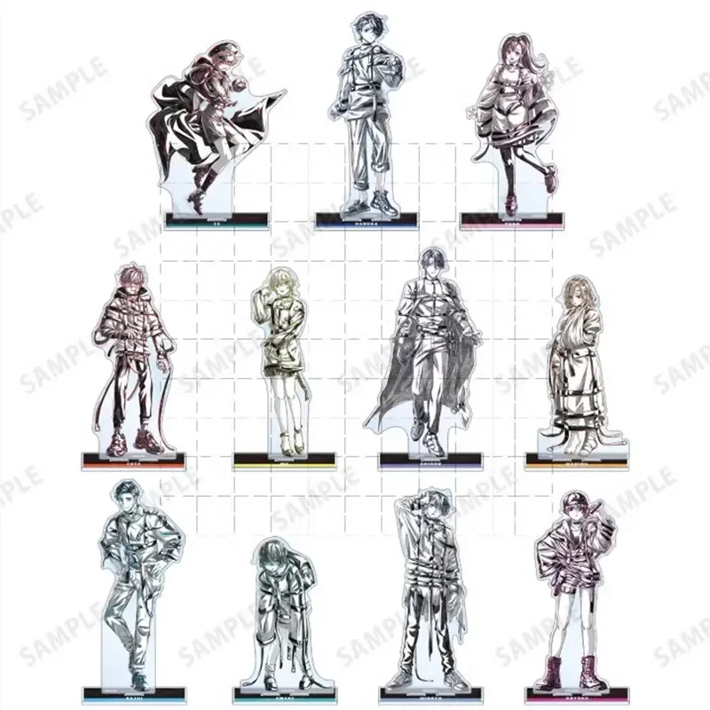 Game MILGRAM Acrylic Stand Doll Shidou Es Haruka Kazui Yuno Mikoto Amane Anime Figure Model Plate Cosplay Toy for Gift