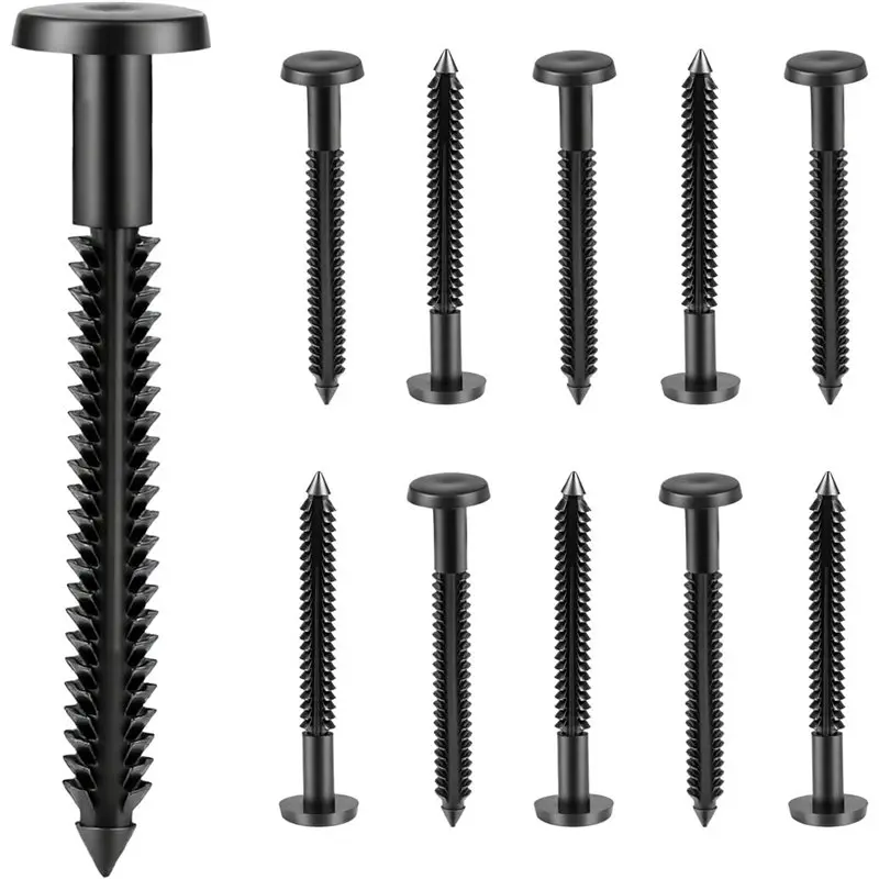 A02F-Black 3 Inch Vinyl Shutter Fasteners 50-Pack For Exterior Window Shutter Pegs,For Aluminum& Wood