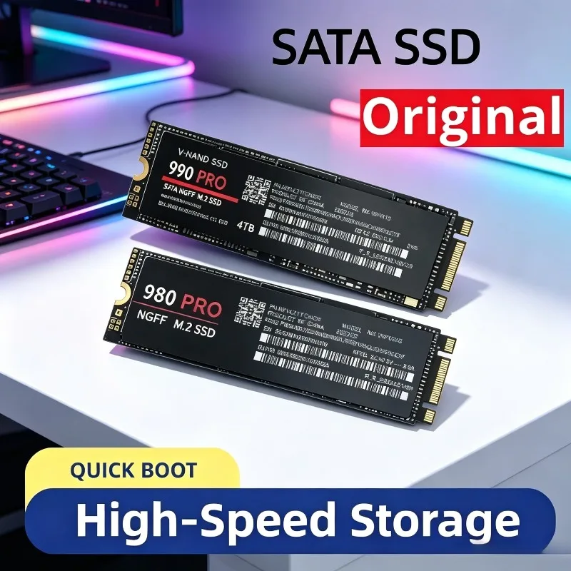 

【Brand+】980Pro 990Pro M.2 NGFF PCIe 4.0 Internal Solid State Drive – High Speed Up to 7400MB/s, for Laptop & Desktop PC SSD