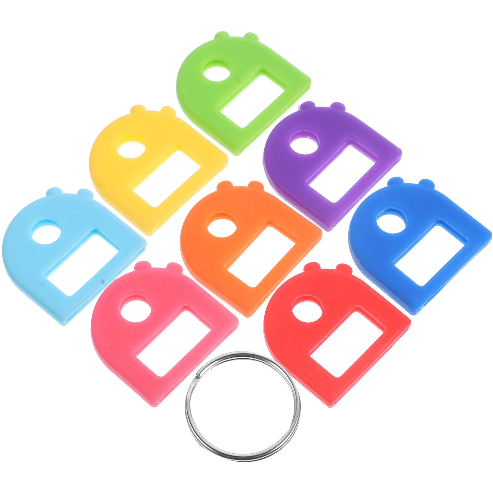 

16pcs Silicone Key Cover Colored Cute Keycaps Marker Chain for Work Keys Reusable Novelty Cue Identifying