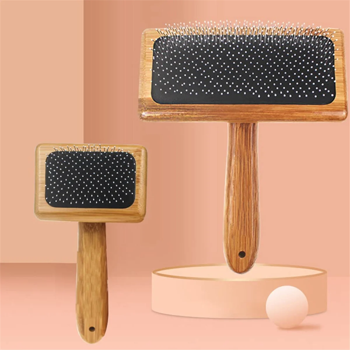 

AB06 2pcs Wool Carders, Wool Carding Comb, Hand Carders for Wool, Comb Bamboo Air Cushion Fur Rugs
