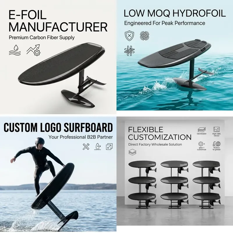 Full Carbon E-Foil Electric Foil Surf Board 8KW 120 Minutes Run Time Motorsurf Affordable Efoil Hydrofoiling Water Jump Board