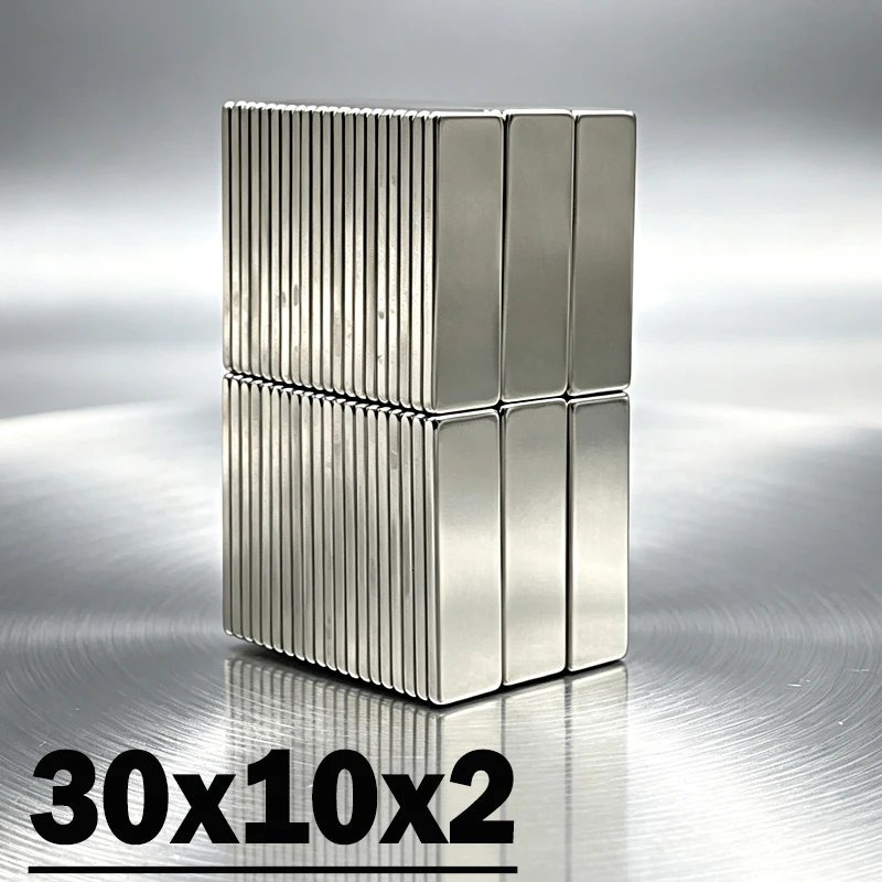 30x10x2mm Magnet 5-300pcs N35 NdfeB Neodymium Permanent Magnetic Imanes Magnet 30*10*2mm Magnet Accessory Fridge Magnets