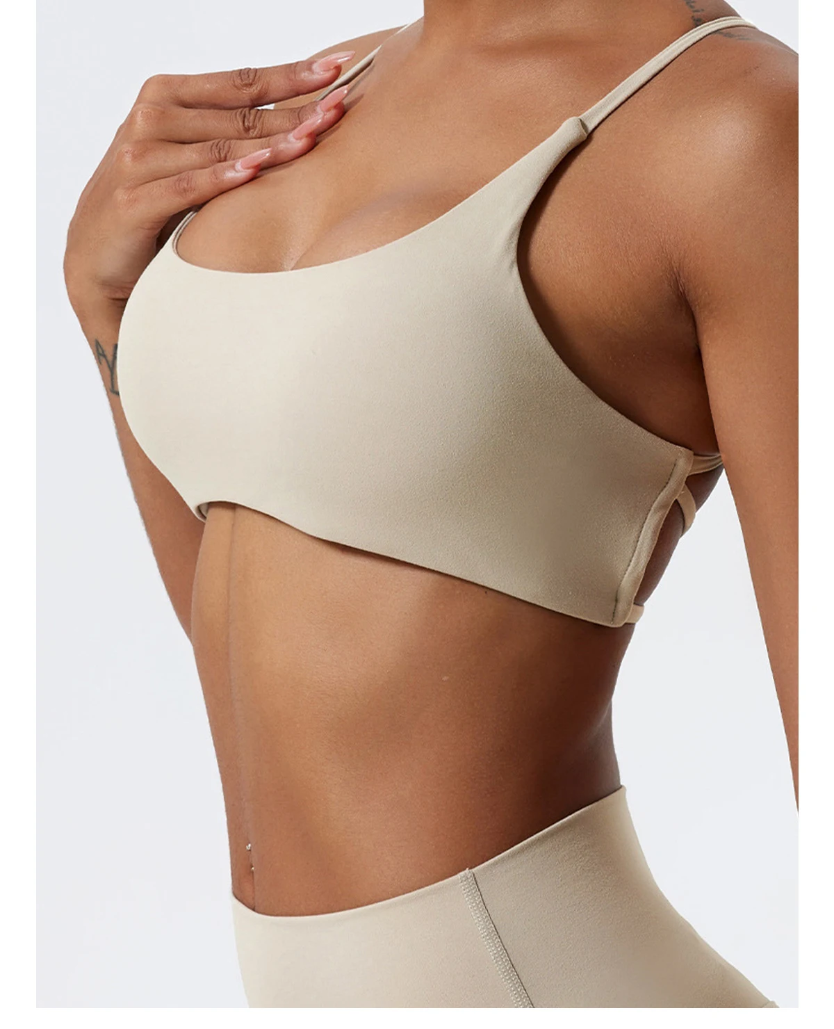 Hearuisavy Sommer Damen Sport-BH Unterwäsche Sportbekleidung Gym-Top Yoga-Kleidung Atmungsaktiv Schnelltrocknend Lauf-Pilates-Fitness-Top – Detail 38
