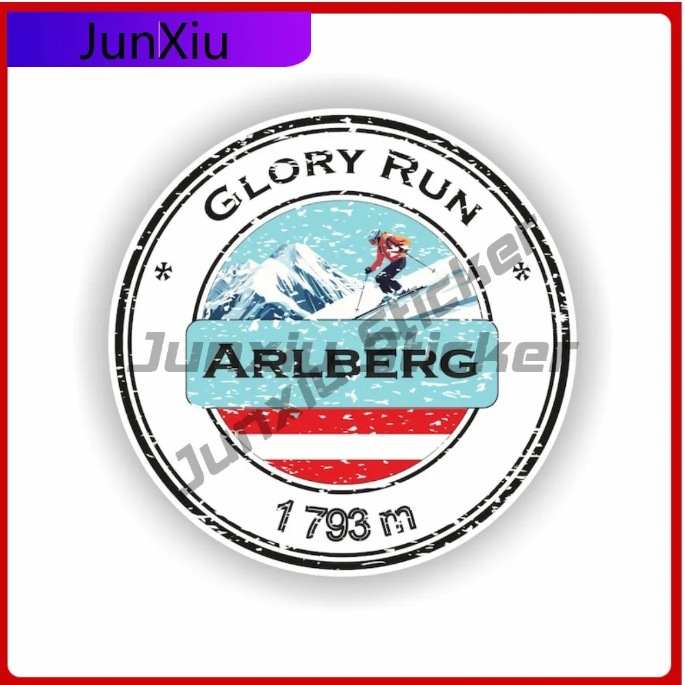 

Arlberg Glory Run Ski Resort Funny Helmet SUV Waterproof Car Styling Vinyl Decal For Car Truck SUV Window Bumper Laptop