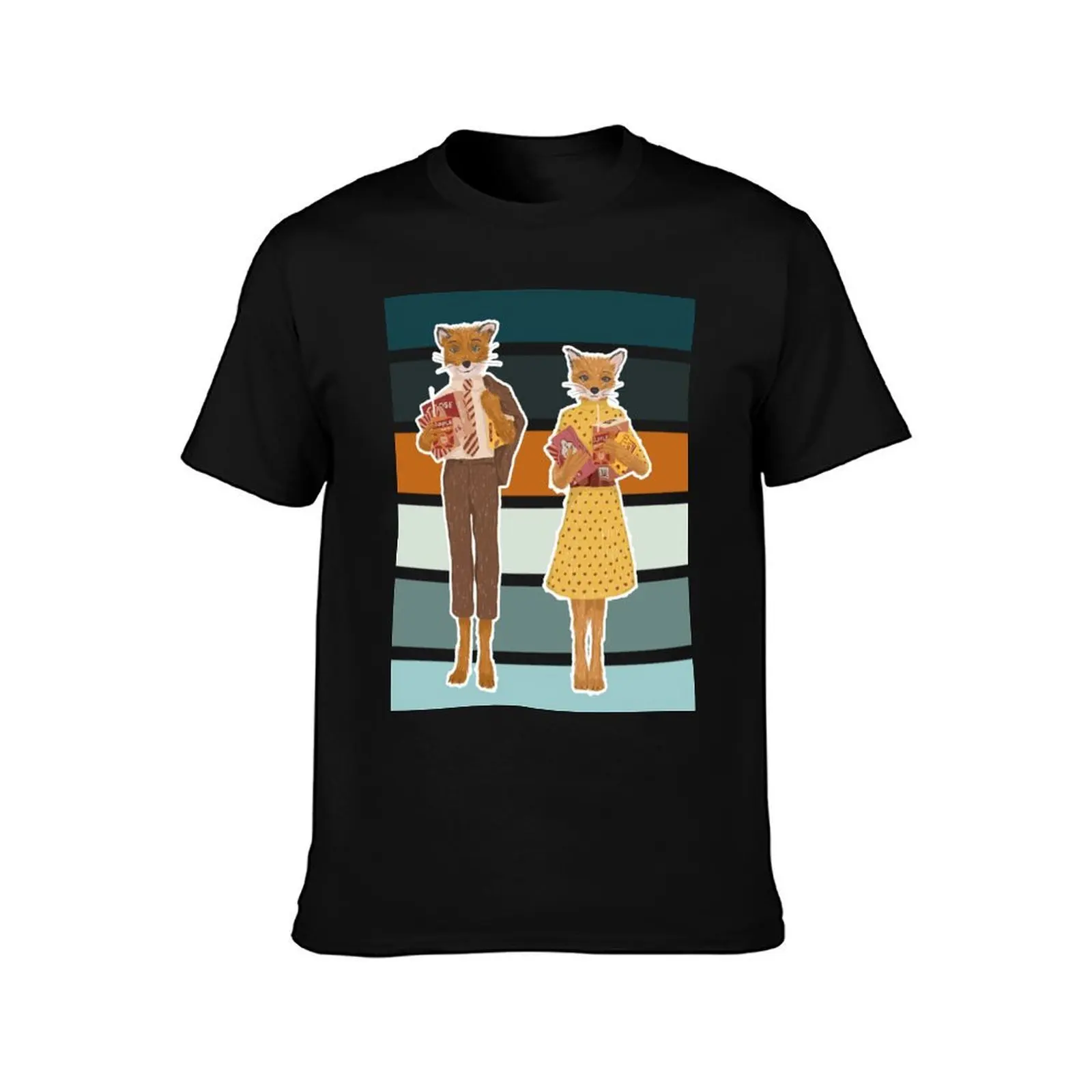 Fantastic Mr. fox and Mrs. Fox Funny T-Shirt UV Protection Outdoor Tee Shirt T-Shirt