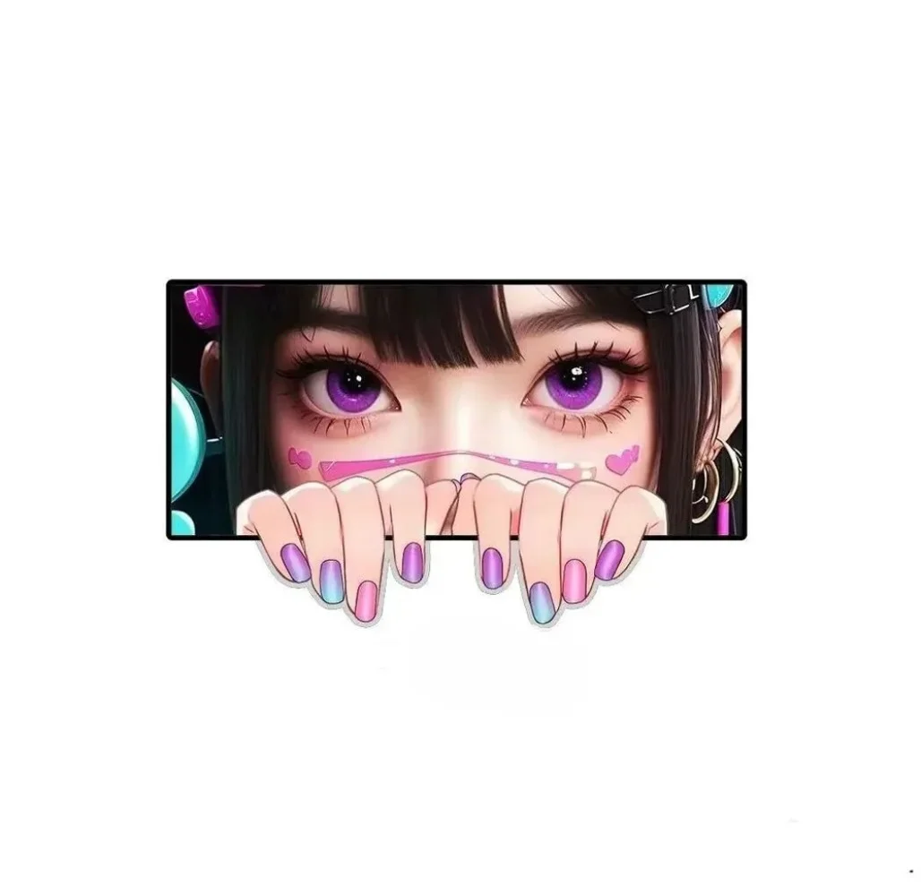 

Car Sticker, Moto Anime Eyes Girl Car Laptop Wall Window Bumper Laptop Stickers For Rv Car Rear Bumper