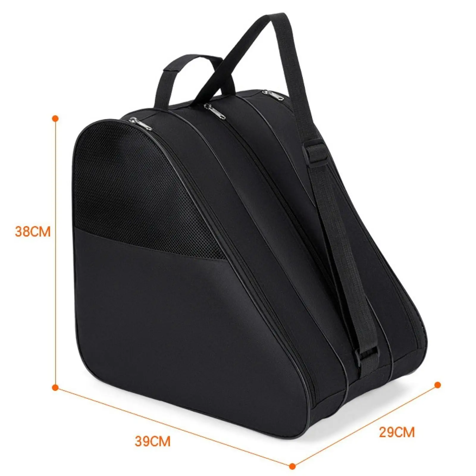 Bolsa para Patines de Hockey sobre Hielo, Transpirable, de Malla, con Ruedas, de Gran Capacidad, para Patines de Patinaje Artístico, para Adultos y Niños, Uso en Exteriores