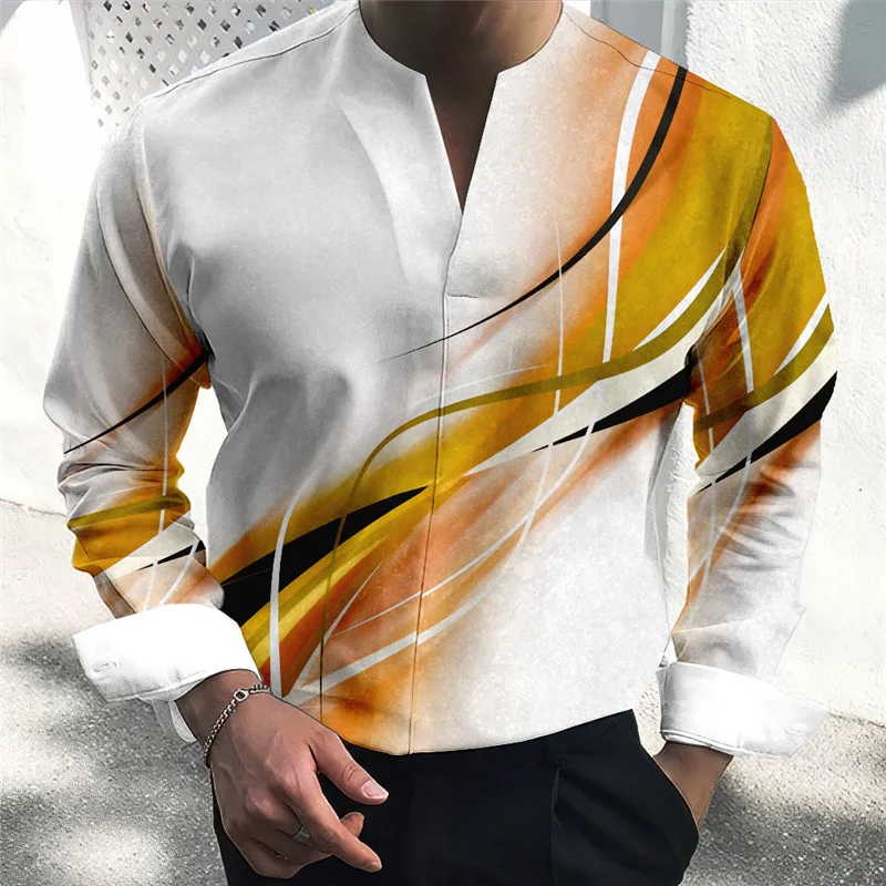 2023 Autumn Fashion Popular Elements Stand Collar Shirts Men\'s Tops Casual Outdoor Party Dresses Soft Comfortable Fabric Tops