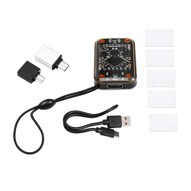 ABZZ-RFID Smart Chip Reader+5XUID Card Smartcard Emulator RFID Emulator Read Writer Em125khz IC 13.56Mhz Support Clone Card