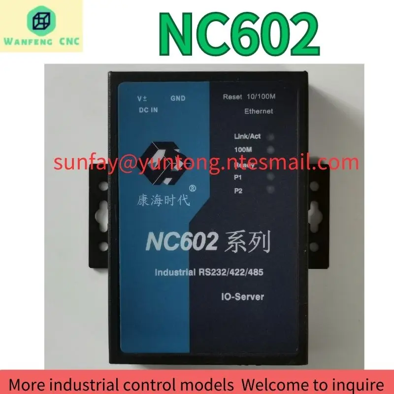 

second-hand NC602 DC 48V Industrial Serial Server RS232 test OK Fast Shipping