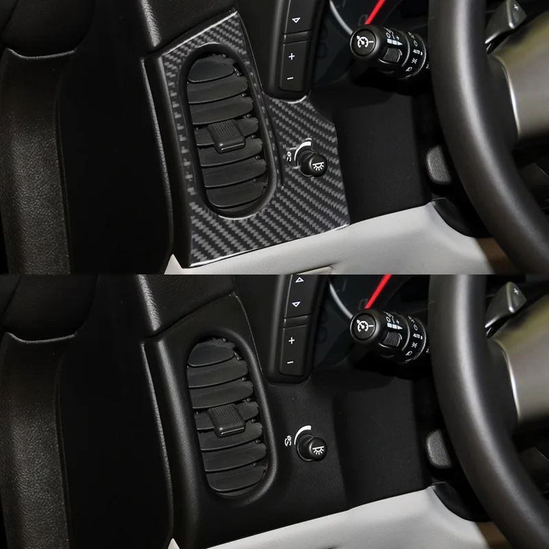 For Chevrolet 05-07 Corvette C6 Interior Modification Carbon Fiber Vent Panel Decorative Sticker