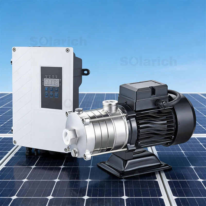 AC/DC Solar Surface Pump Stainless Steel 304 Impeller Brushless 72V Motor 1HP For Agiculture Farming Irrigation
