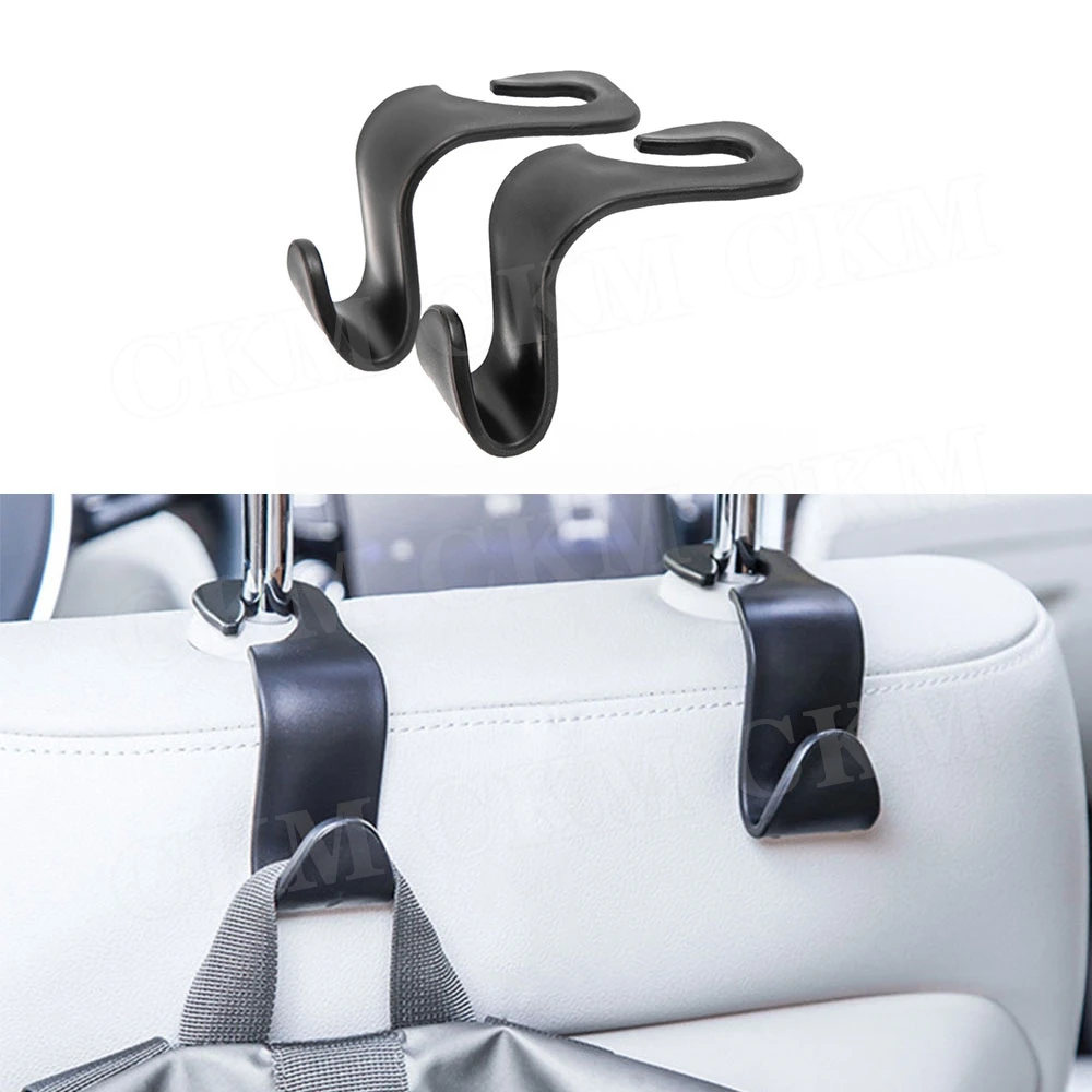 Car Headrest Hooks Hanger for Bags Seat Back Organizer Holder Clips Auto Fastener Hooks Car Storage Interior Car Accessories