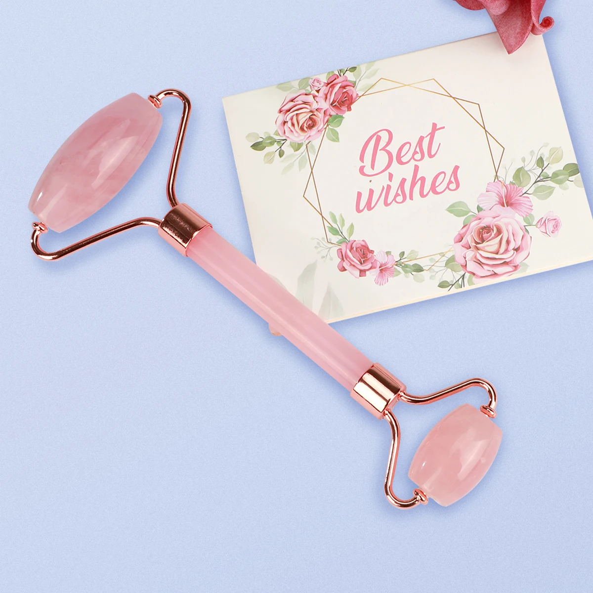 フェイシャルケアに使用されるクォーツジェイドローラー,フェイシャルケア,肌触り,美容,しわの軽減,しわの軽減,リラックス,1個