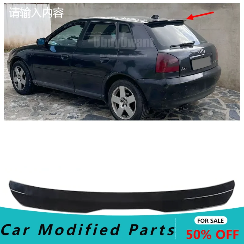 For Audi A3 Sportback 8P Facelift 2004-2013 Rear Roof Spoiler Wing Lip Extension Tuning Car Accessories Gloss Black ABS Trim