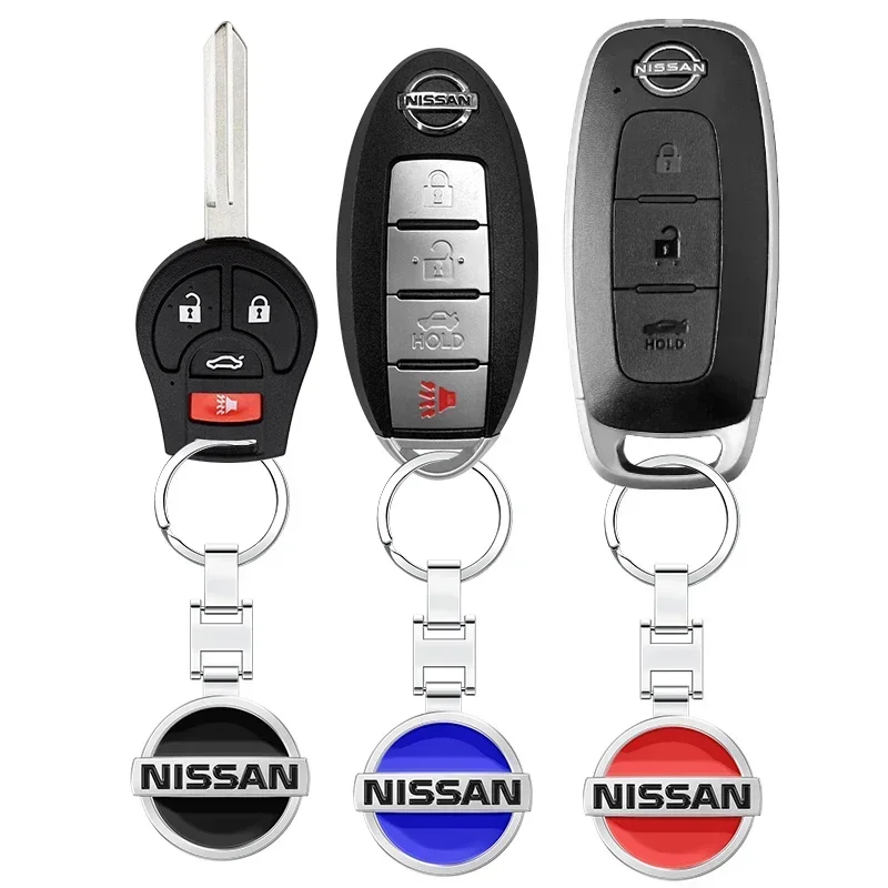 1pcs Metal Logo Key Chain Luxury Car Keychain For Nissan Nismo Note Armada Pulsar Pathfinder X-Trail Tiida Qashqai Accessories