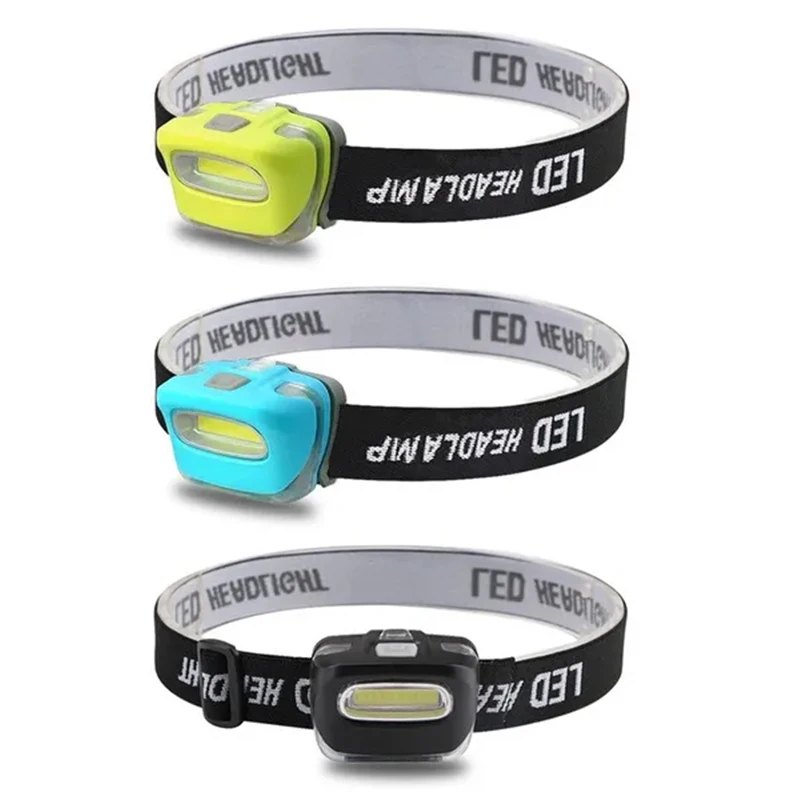 LED Headlamp Waterproof Headlight Mini Head Lamp 3 Modes Head Torch Portable Head Front Light Use AAA Battery