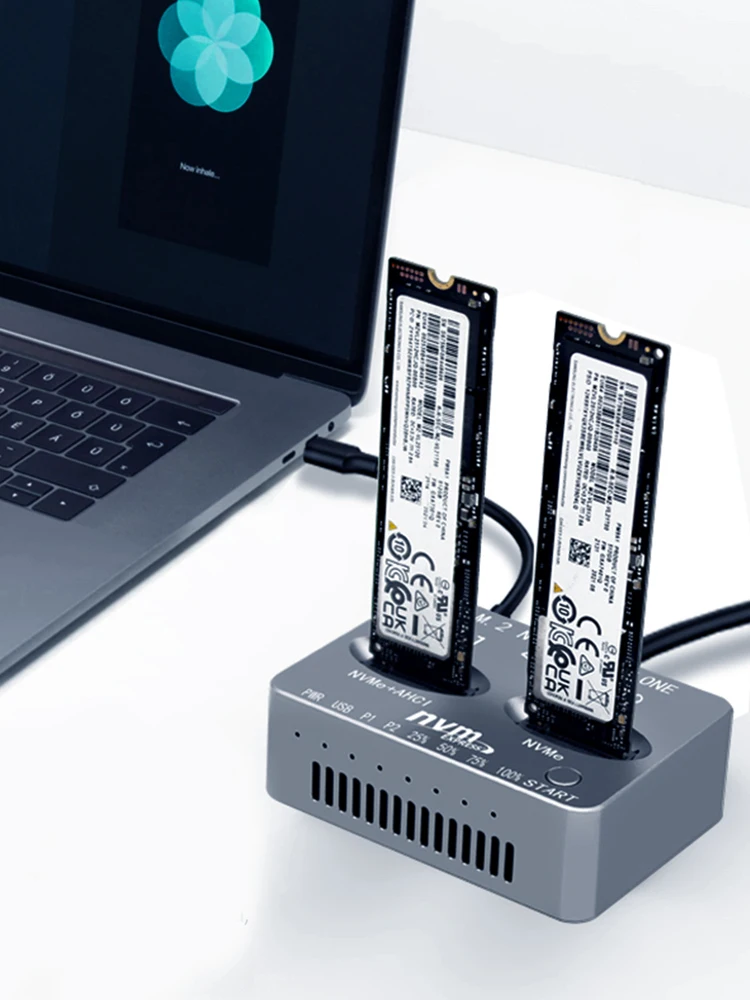 Док-станция M.2 NVME SSD Clone USB3.2 Type C NVME Docking Station Gen2X 20 Гбит/с M/B M Key M.2 M.3 NVME PCI-E для M2 SSD M Key SSD