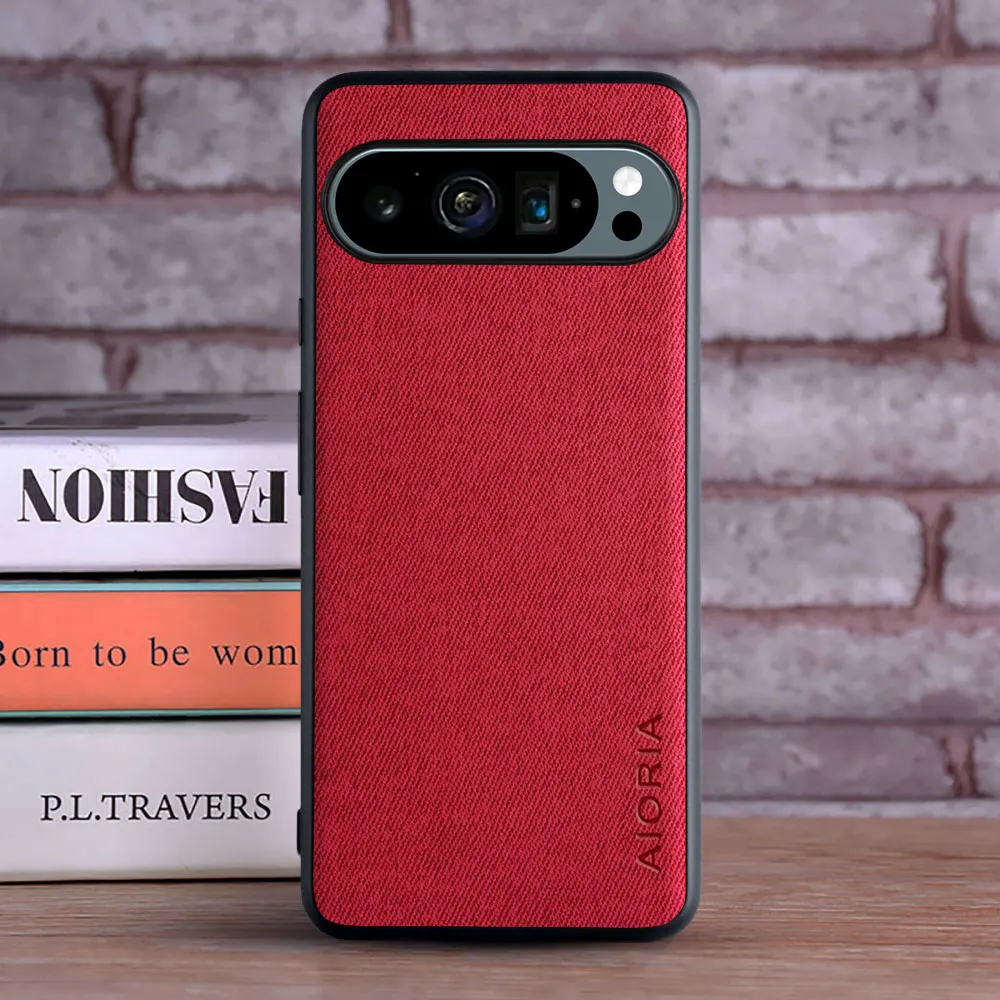 Textile Case for Google Pixel 9 9a Pro 9 Pro XL 9 Soft TPU Hard PC material perfect touching feel Google Pixel 9 Pro XL Case