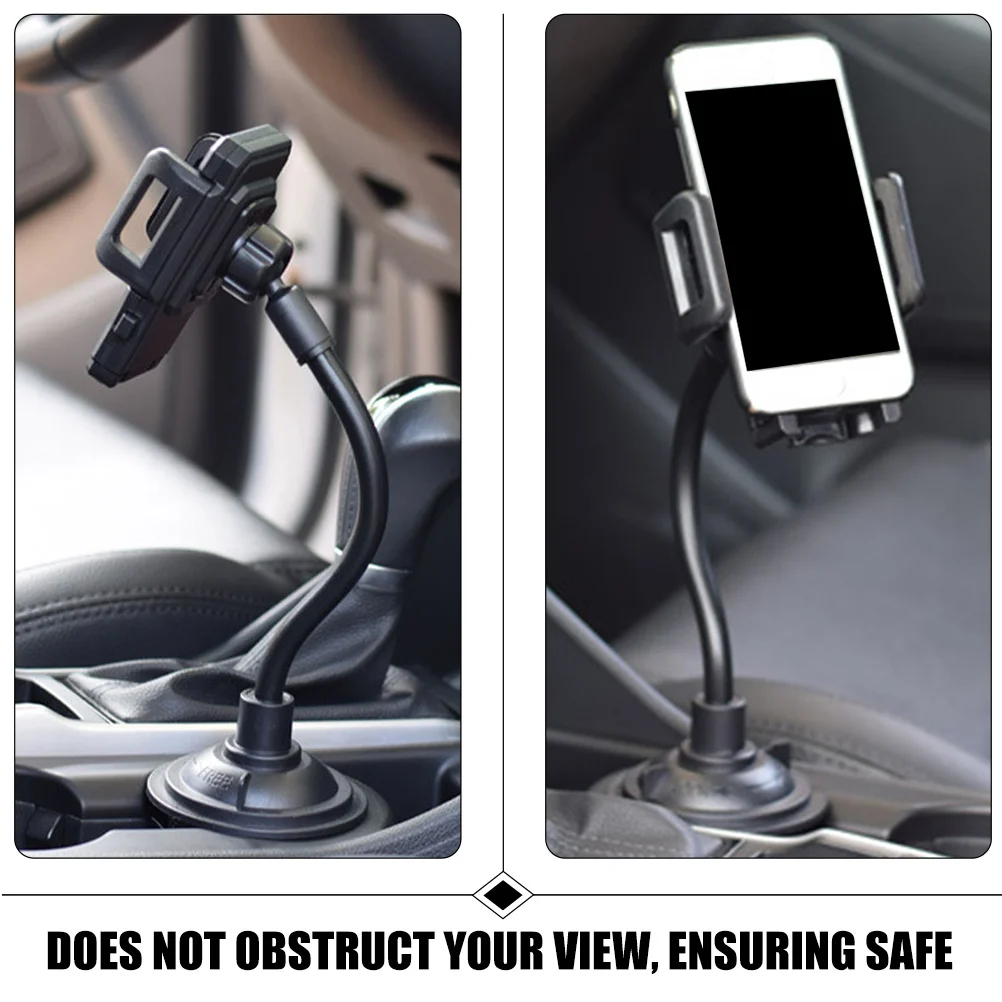 Car Phone Holder Cup Holder Phone Stand Flexible Adjustable Mount Bracket Stable Structure for Car Use Calling Charging