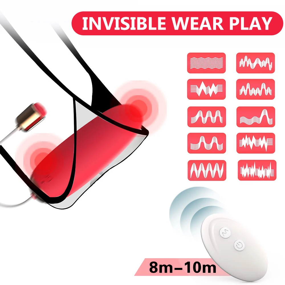 

New Jumping Egg Invisible Wearing Second Wave Masturbation Device for Adult Sexual Women's Vibrating Rod Wireless Remote Control