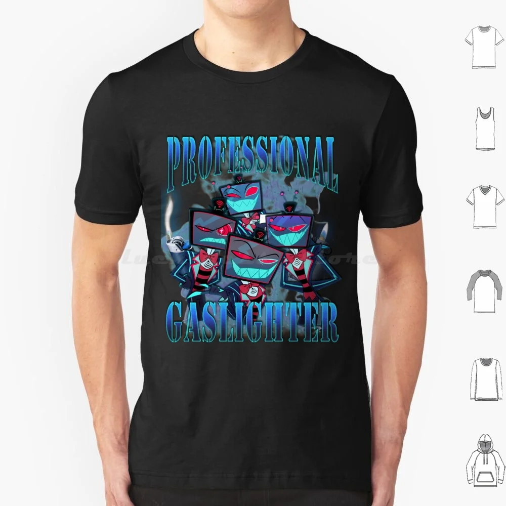 Vox Professional Gaslighter T Shirt 6xl Cotton Cool Tee Vox The Tv Demon Tv Demon Vox Vox Hazbin Gaslight Gaslighter Fire Funny