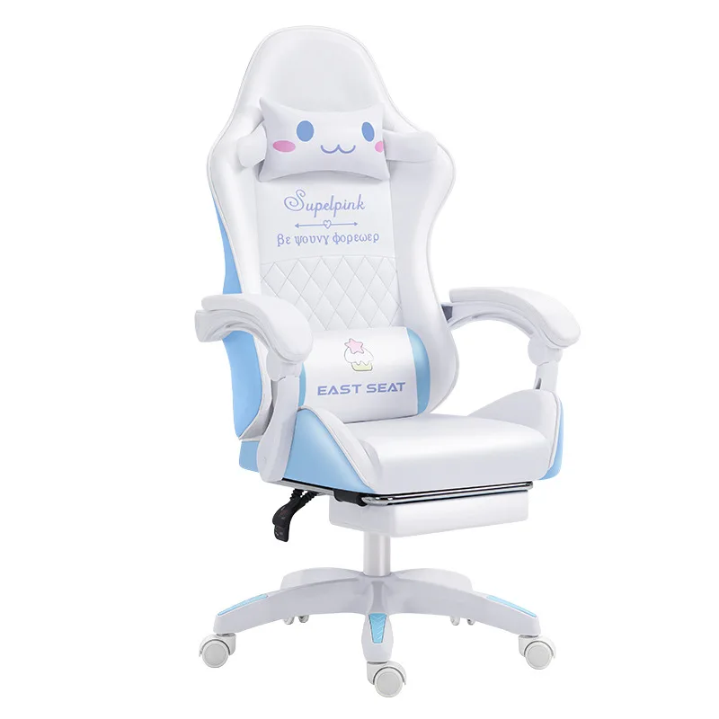 E-Sports Girls Gaming Chair Live Rotating Chairs Lovely Pink Cute Cartoon Chairs Bedroom Comfortable Office Computer Seat