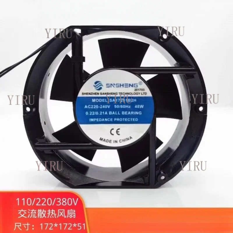

L для SNSHENG SA17251B2H AC220V-240V 48W 0.22A/0.21A Охлаждающий вентилятор