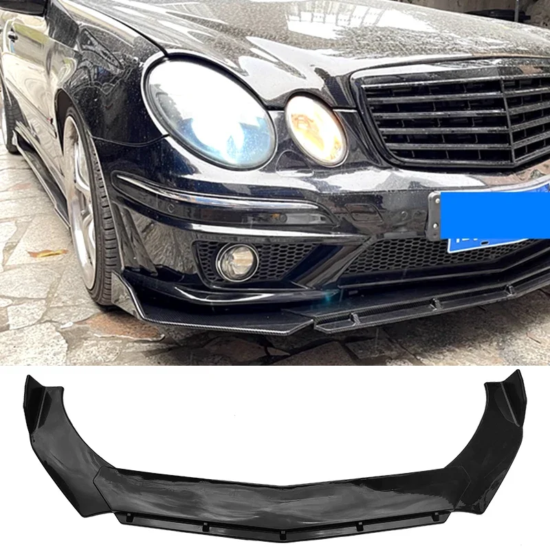 Front Skirt for Benz W211 Splitter Carbon Painting Bumper Spoiler Body Kit Lip