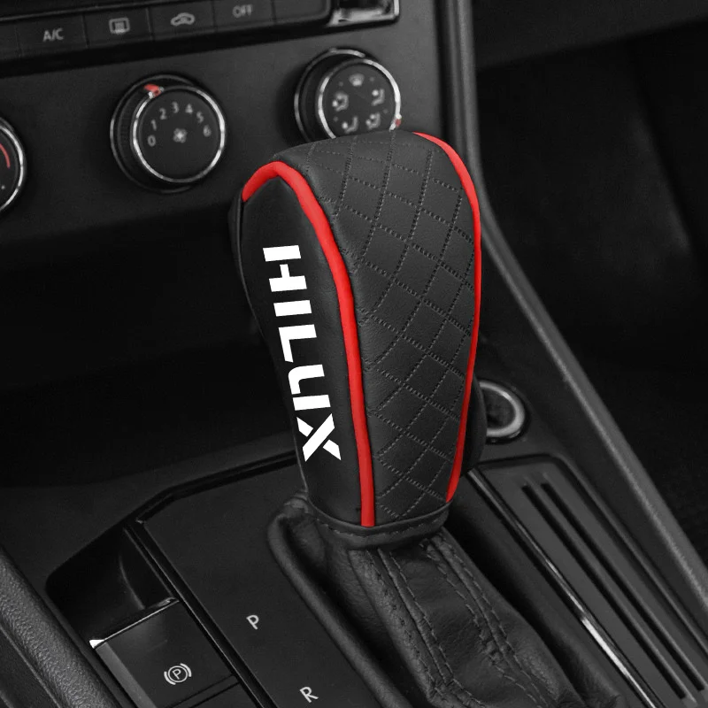 Cubierta de palanca de cambios de coche, transmisión automática de cuero Manual para Toyota Hilux Surf Vigo Revo Corolla Supra 86 Hilux, accesorios