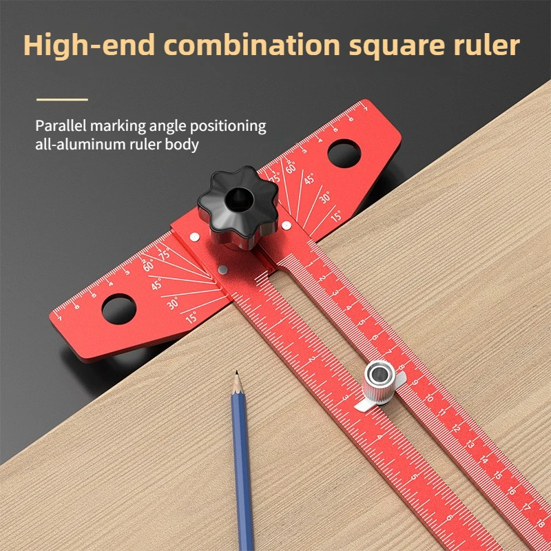 

Marking T-shaped ruler, aluminum alloy multifunctional woodworking combination, movable angle ruler, angle T-shaped ruler