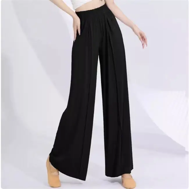 

Modern pants straight-leg pants drape dance clothes Chinese dance body elegant wide-leg pants classical