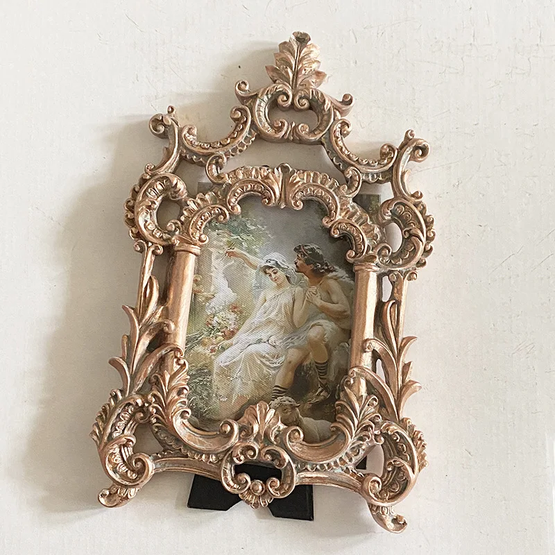 

6 Inch Retro Distressed European Style Photo Frame Can Hold 10x 14cm Photo Wine Cabinet Tv Cabinet Porch Wall Frame Home Decorat
