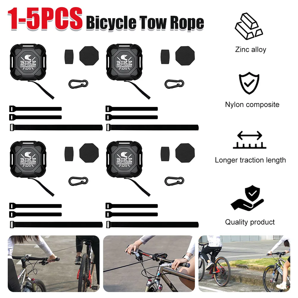 Bicycle Tow Rope Children 2.5M Bicycle Traction Rope Mountain Bike Parent-Child Pull Rope Convenient Trailer 500Lbs for Kids MTB