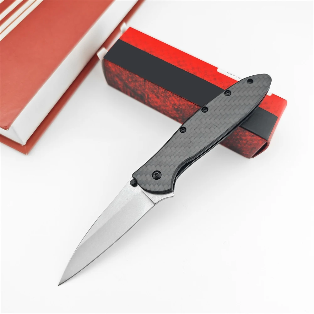 

KS 1660 Pocket Folding Knife EDC Outdoor Camping Hunting Survival Knife CPM154 Blade Carbon Fiber Handle Multi Tool