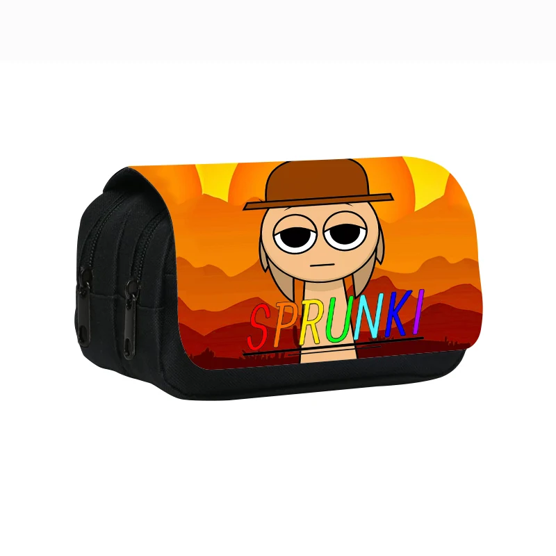 مقلمة Sprunki حقيبة أقلام مدرسية كلاسيكية للطلاب تخزين كبير للطلاب صندوق أقلام رصاص هدية مدرسية للأولاد والبنات أفضل هدية