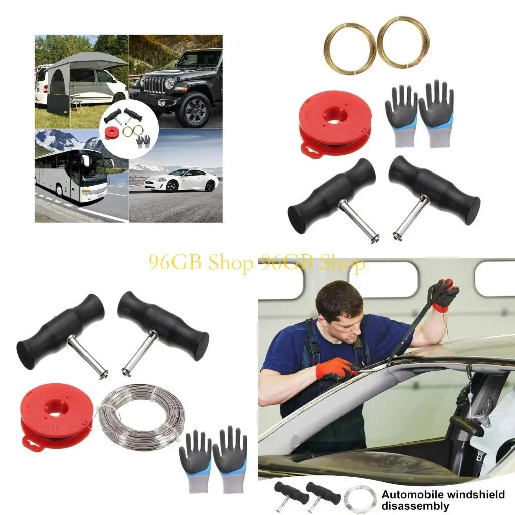 

96GB Windshield Cut Out Wire Universal Car Window Glass Windscreen Remover Tool