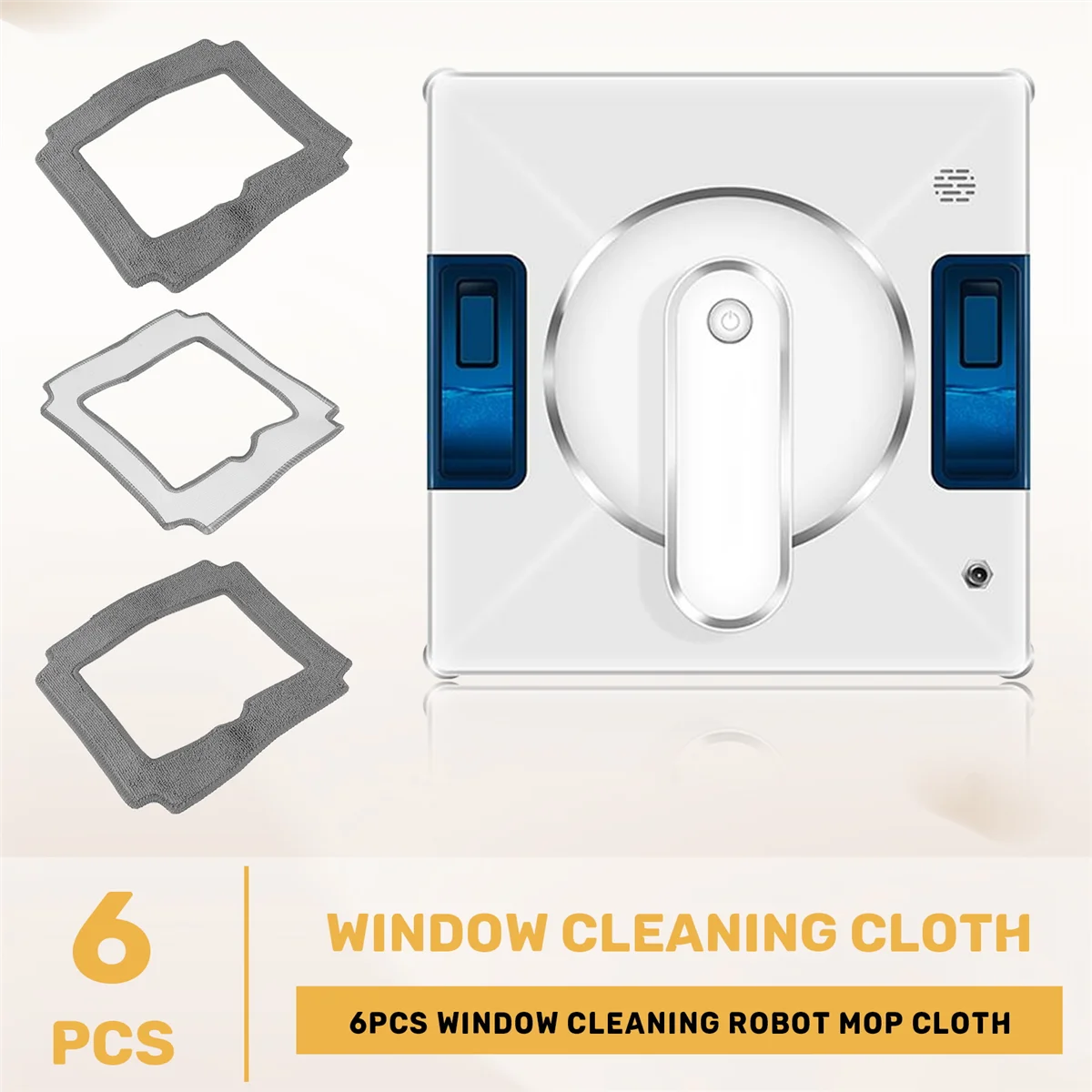 ABVS 6PCS Window Cleaning Robot Mop Cloth Cleaning Rag Towel Dust Cloth Cleaning Cloth for LIECTROUX YW509