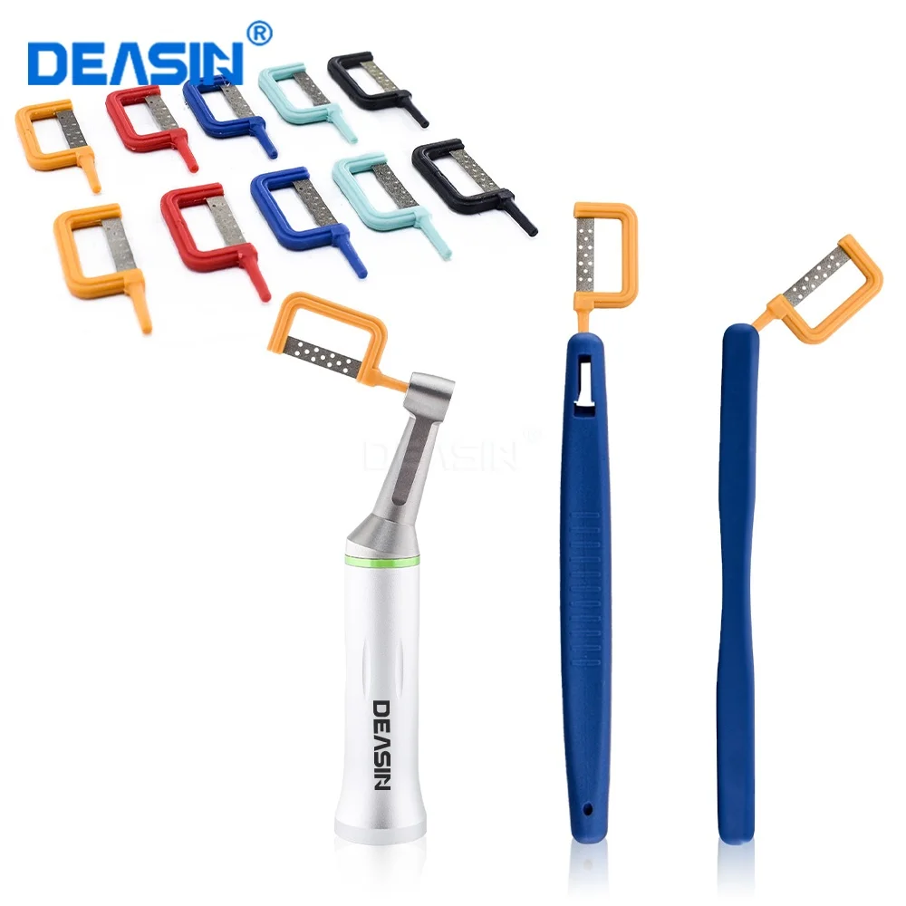 Dental Interproximal Enamel Reduction Kit Reciprocating IPR System Electric contra angle With 10 PCS Automatic Strips For Orthod