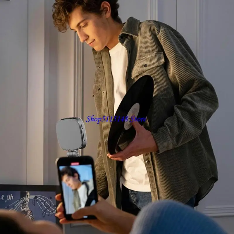 F3MA Teléfono Luz llenado con espejo para teléfono 16 15 Luz selfie magnética plegable