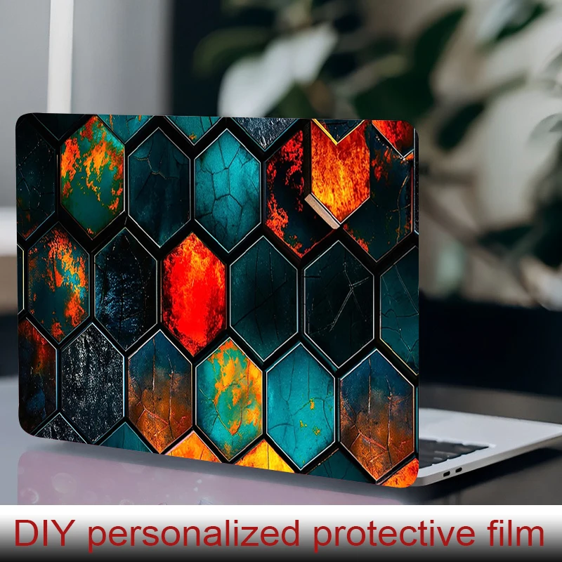 

2 laptop stickers Honeycomb Protective film, DIY scratch resistant sticker