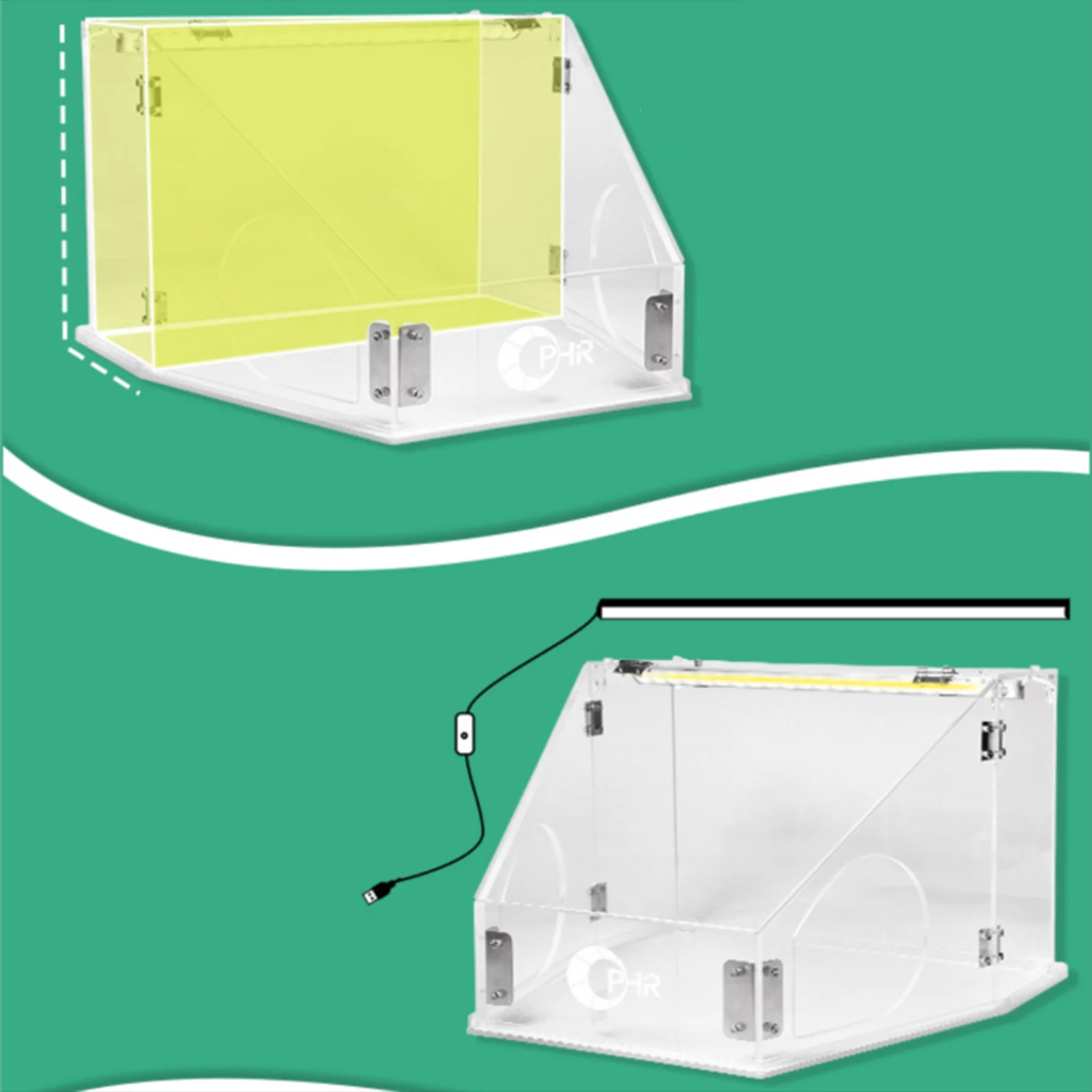 Electric Grinding Dust Box with Light for Metal Cutting Processing Sanding