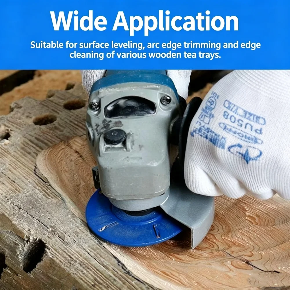Wood Carving Tea Tray Cutting Disc, Angle Grinder Hex Shovel Cutter, Wood Roughing Gouging Blade for Root Carving Woodworking