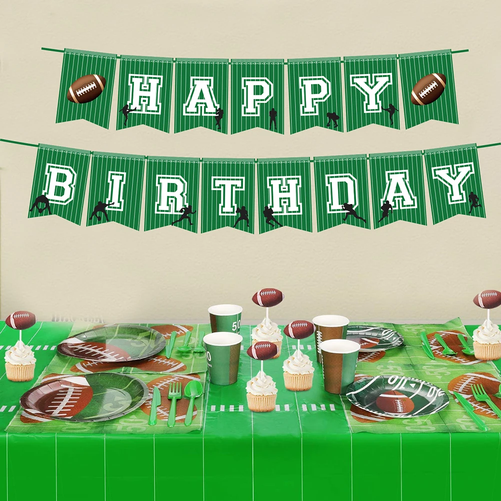 

46pcs Sports Bunting Balloons Set Football Reusable Vibrant Color Long Time Use Perfect Photo Prop Party Supplies