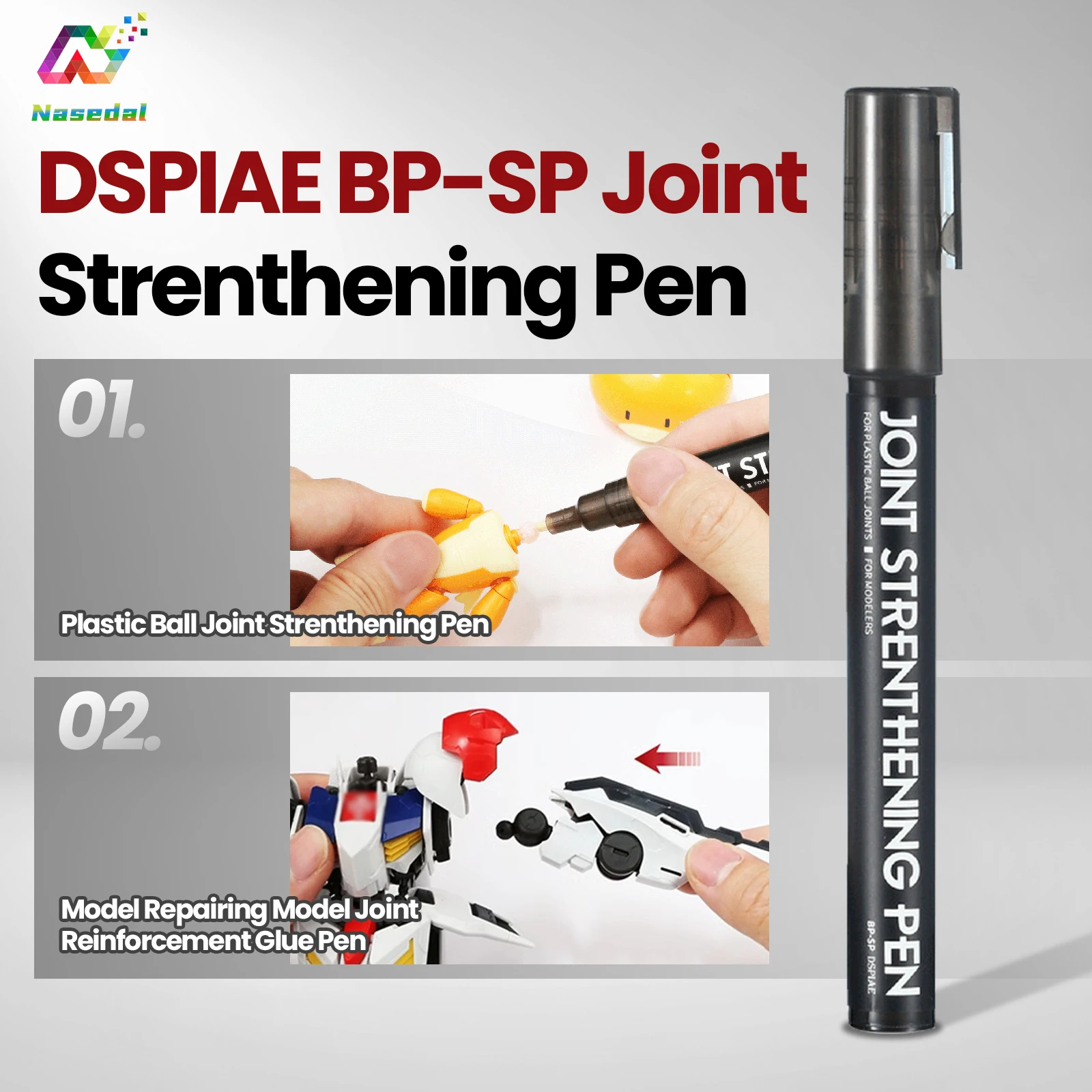 DSPIAE BP-SP Professional-Grade Plastic Joint Strenthening Pen for Gundam Mecha Model Military Assembly Glue Pen Model Repairing