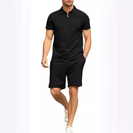 

Мужской повседневный комплект из двух предметов: футболка с коротким рукавом и шорты, облегающий крой, летний, модный и стильный ансамбль