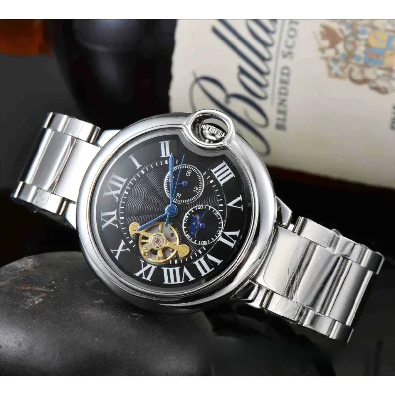 Skeleton Blue Balloon Series Fully Automatic Mechanical Movement Men’s Luxury and Noble Watch Automatic Watch Men  Luxury Watch
