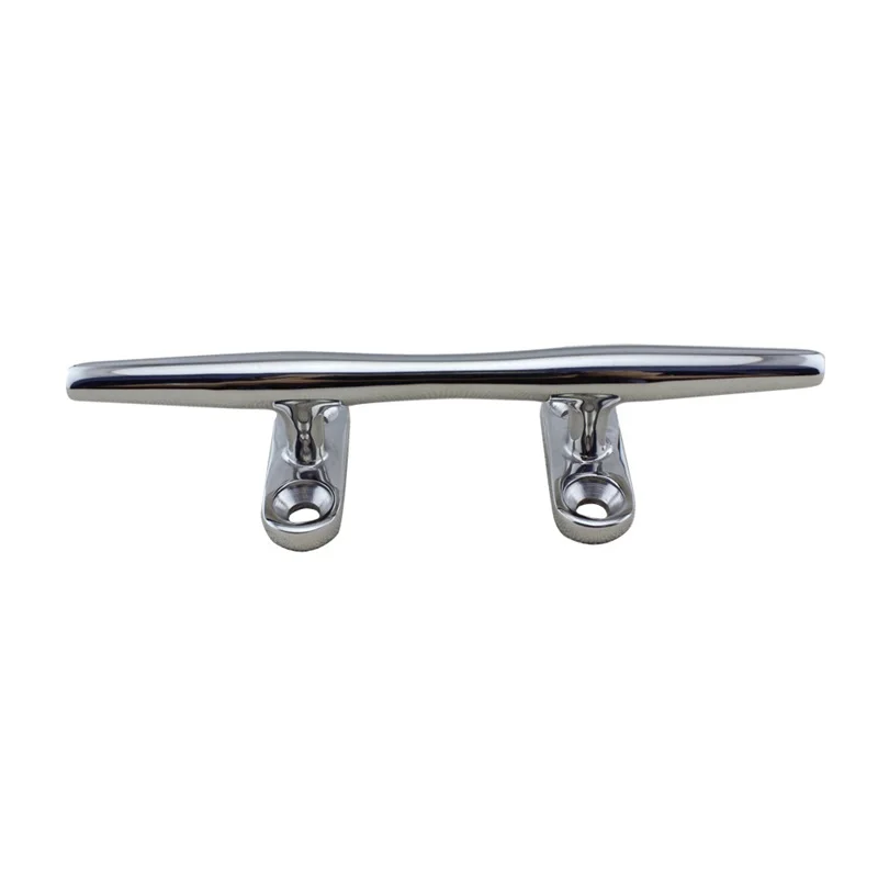 Rope Cleat Dock Cleats Boat Docks Maritime Decor Polished 316 Stainless Steel Open Base Six Sizes 4 5 6 8 10 12 Inch